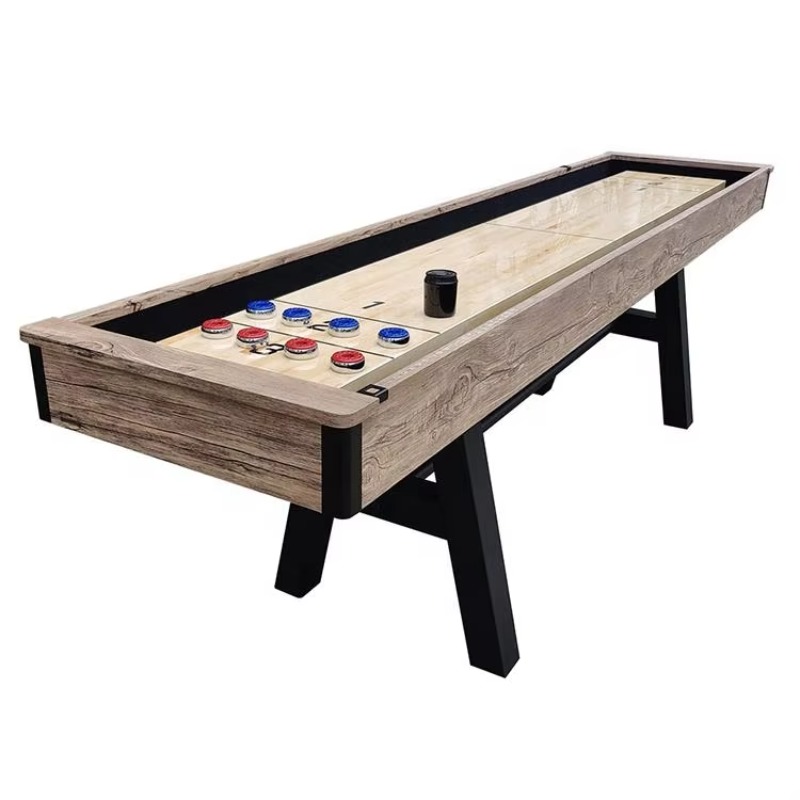 Kids Indoor Outdoor Games - 9-Foot Portable Arcade Shuffleboard Game Table