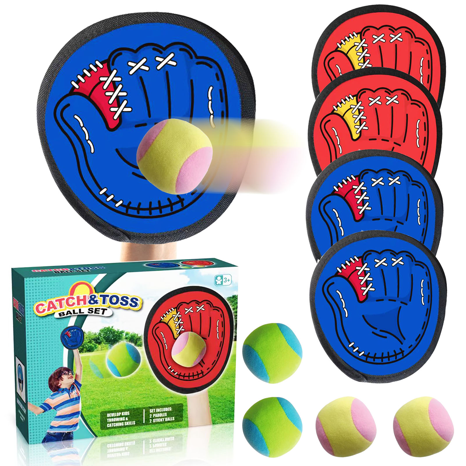 Kids Outdoor Dome - 4Set Kids Sucker Sticky Ball Toy