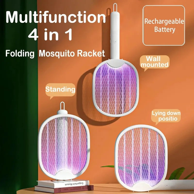 Bug Catching Kit - USB Rechargeable Foldable Electric Mosquito Swatter