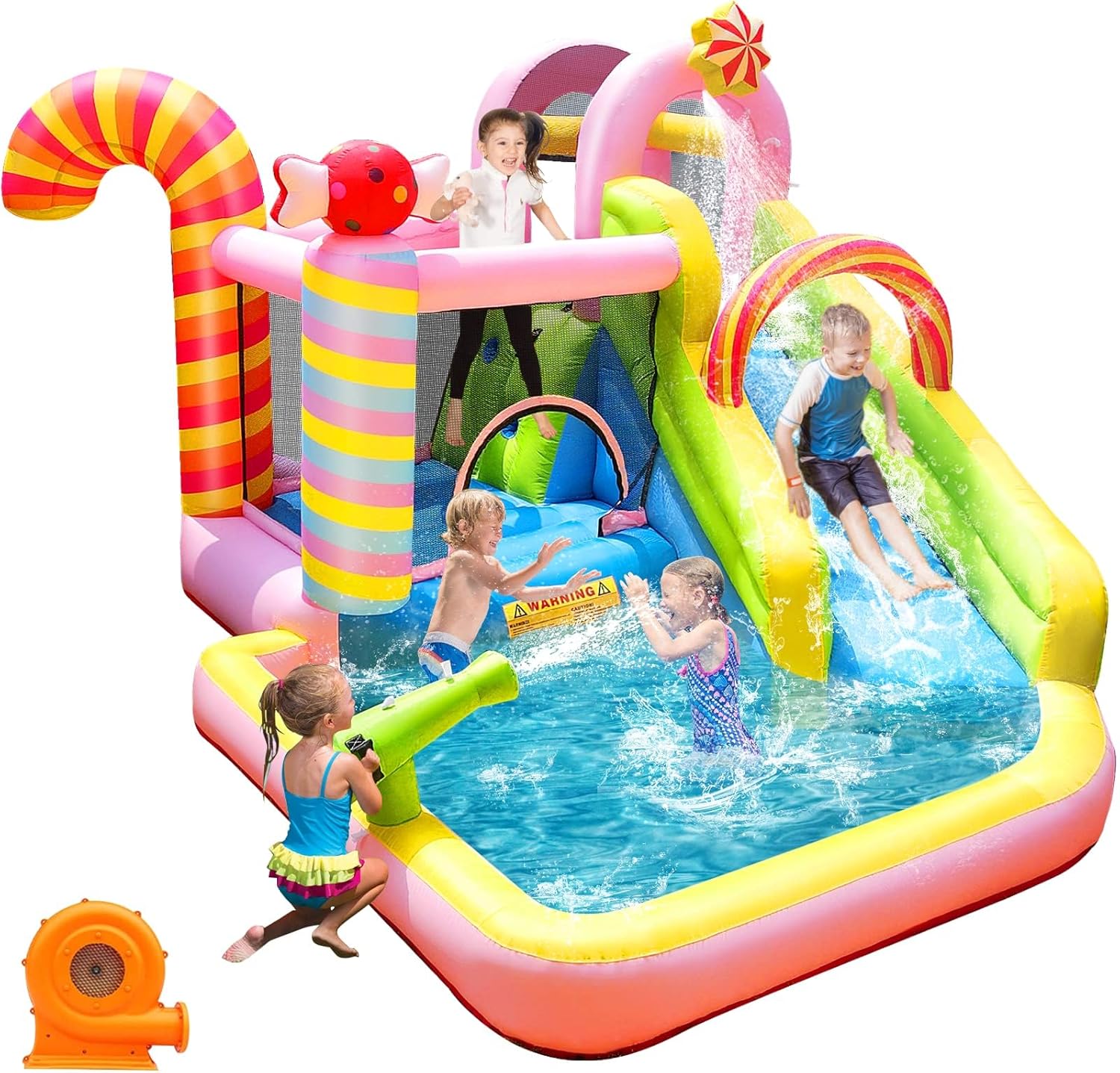 Kids Outdoor Climbing - Kids Inflatable Water Slide Bounce House,