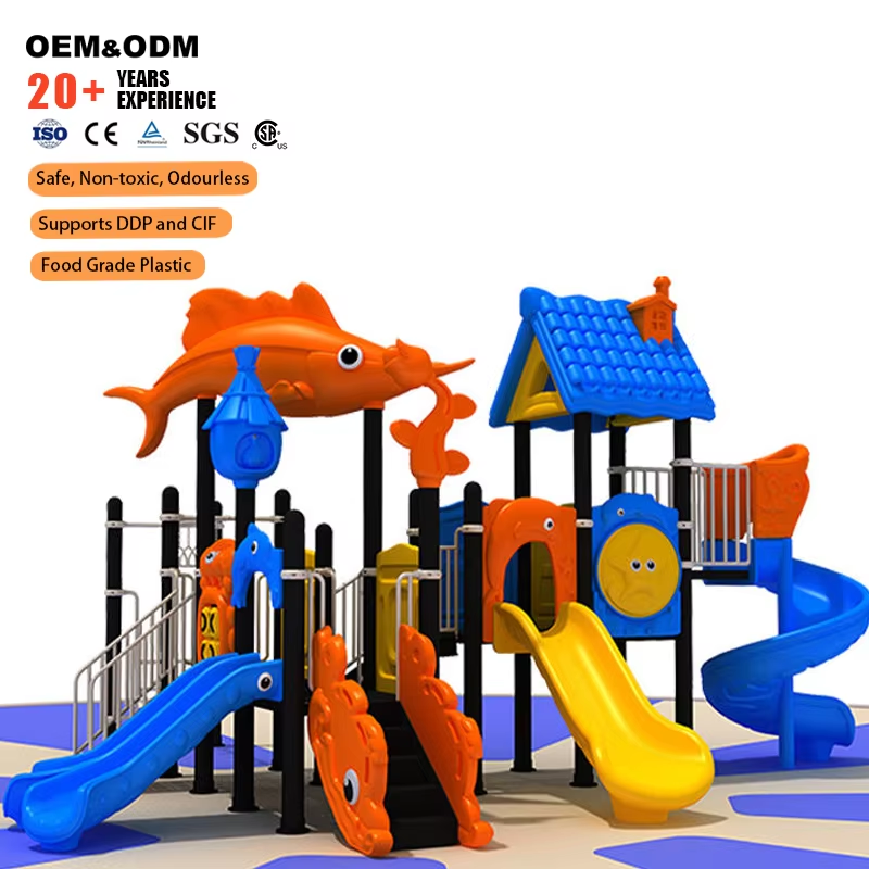 Kids Outdoor Slide Set - Factory Direct Custom Ocean Themed Kids