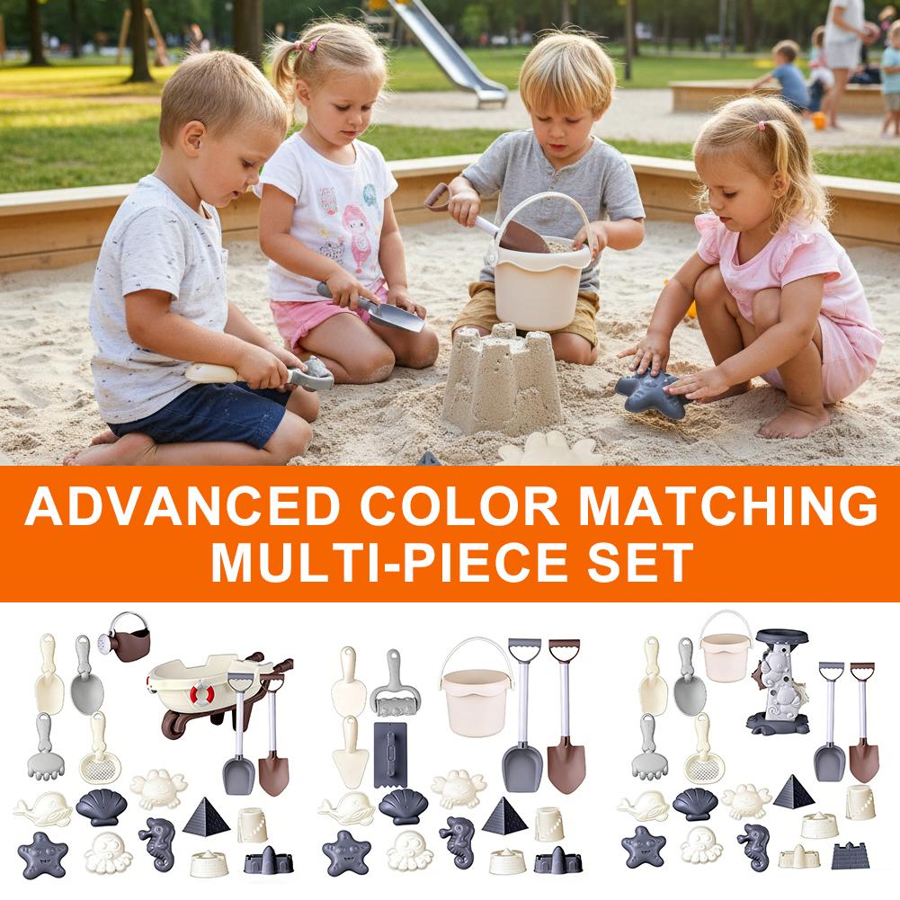 Kids Outdoor Nature Toys - Morandi Color Kids Beach Toy Set