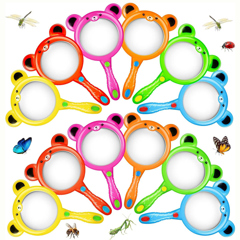 Kids Outdoor Nature Toys - 3PCS Cartoon Cute Hand Lens Magnifier