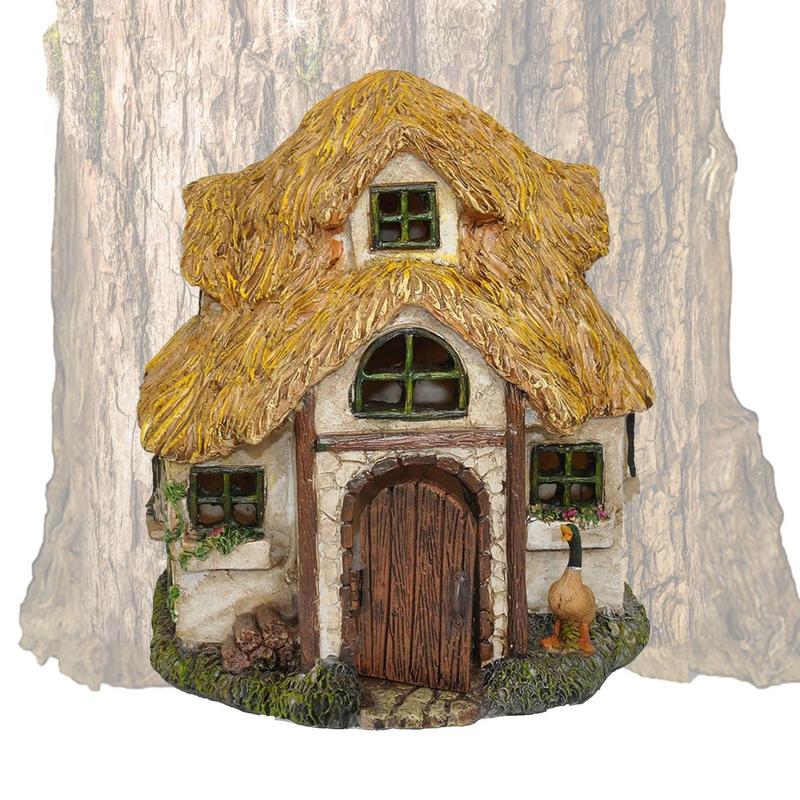 Kids Outdoor Fairy Garden - Fairy Garden House Wooden Tree Face