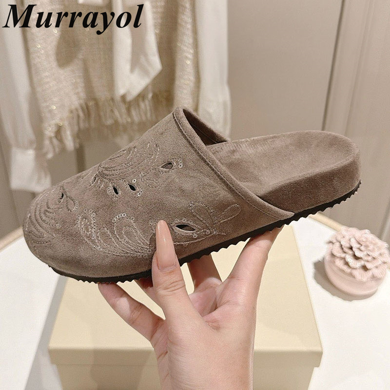 Kids Outdoor Outfit - Lazy Mules Women Cow Suede Closed
