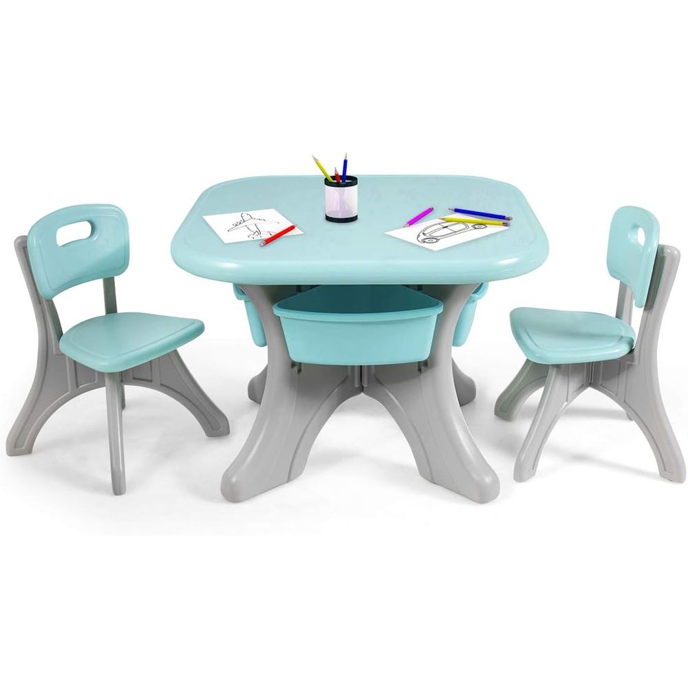 Kids Outdoor Activity Table - Kids Table and Chairs, 3 PCS