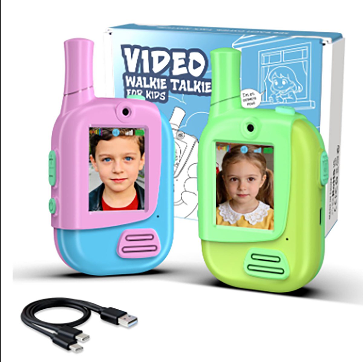 Kids Outdoor Videos - 2 Pack Rechargeable Kids Video Walkie