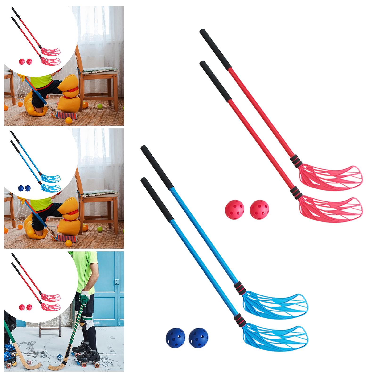 Kids Outdoor Hockey Sticks - Kids Hockey Game Starter Set Plastic