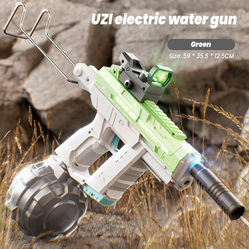 Kids Outdoor Nature Toys - Electric UZI Space Water Gun Hand