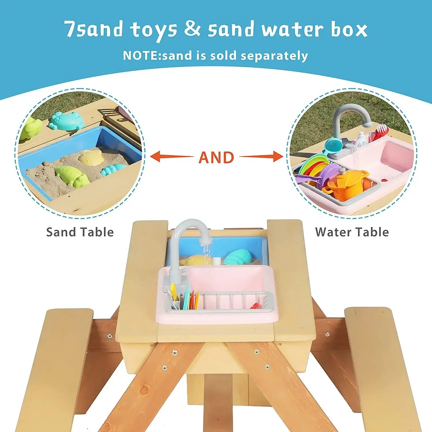 #Kids Picnic Table Outdoor Pat - đánh giá và giá Kids Outdoor Activity Table
