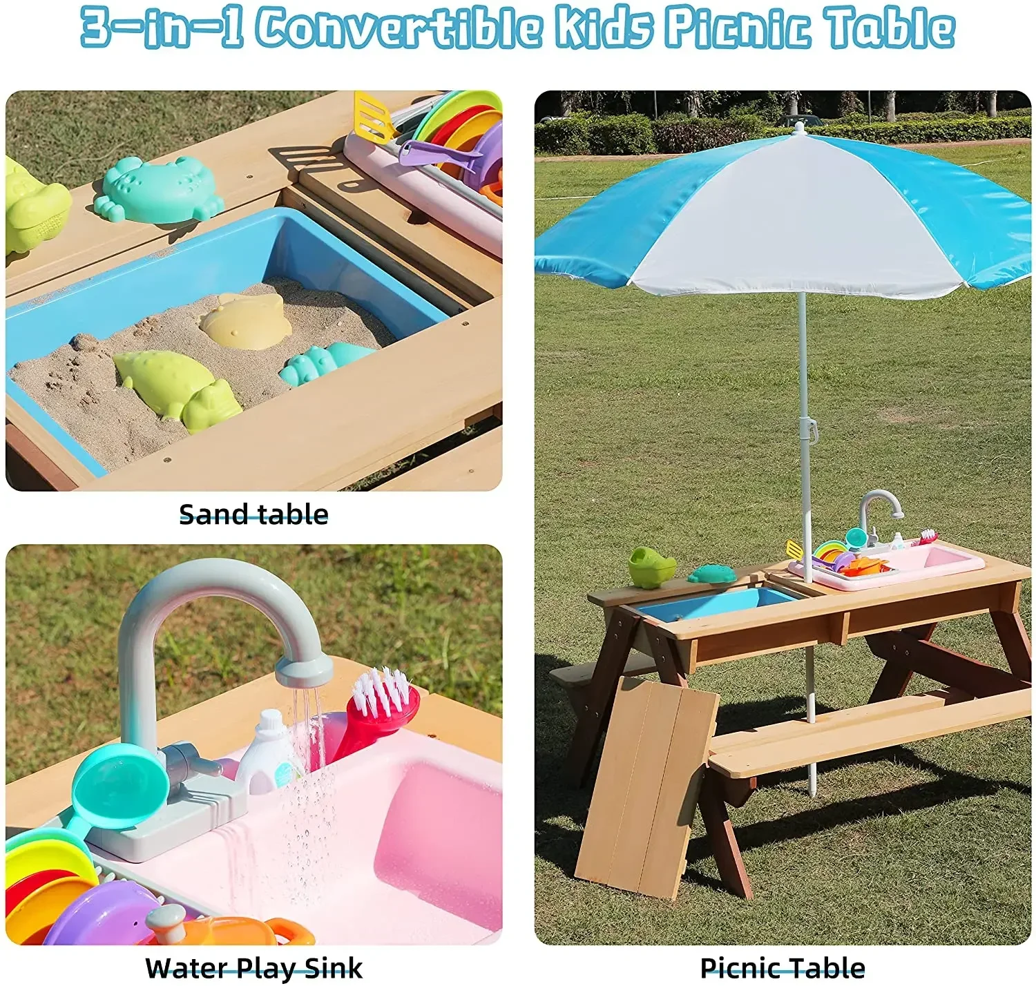 #Kids Picnic Table Outdoor Pat - đánh giá và giá Kids Outdoor Activity Table