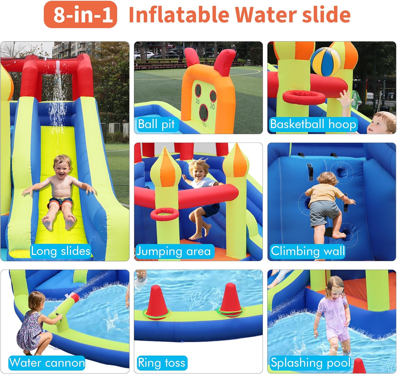 Kids Jumping Castle with Two L - đánh giá và giá Kids Outdoor Jumping Castle
