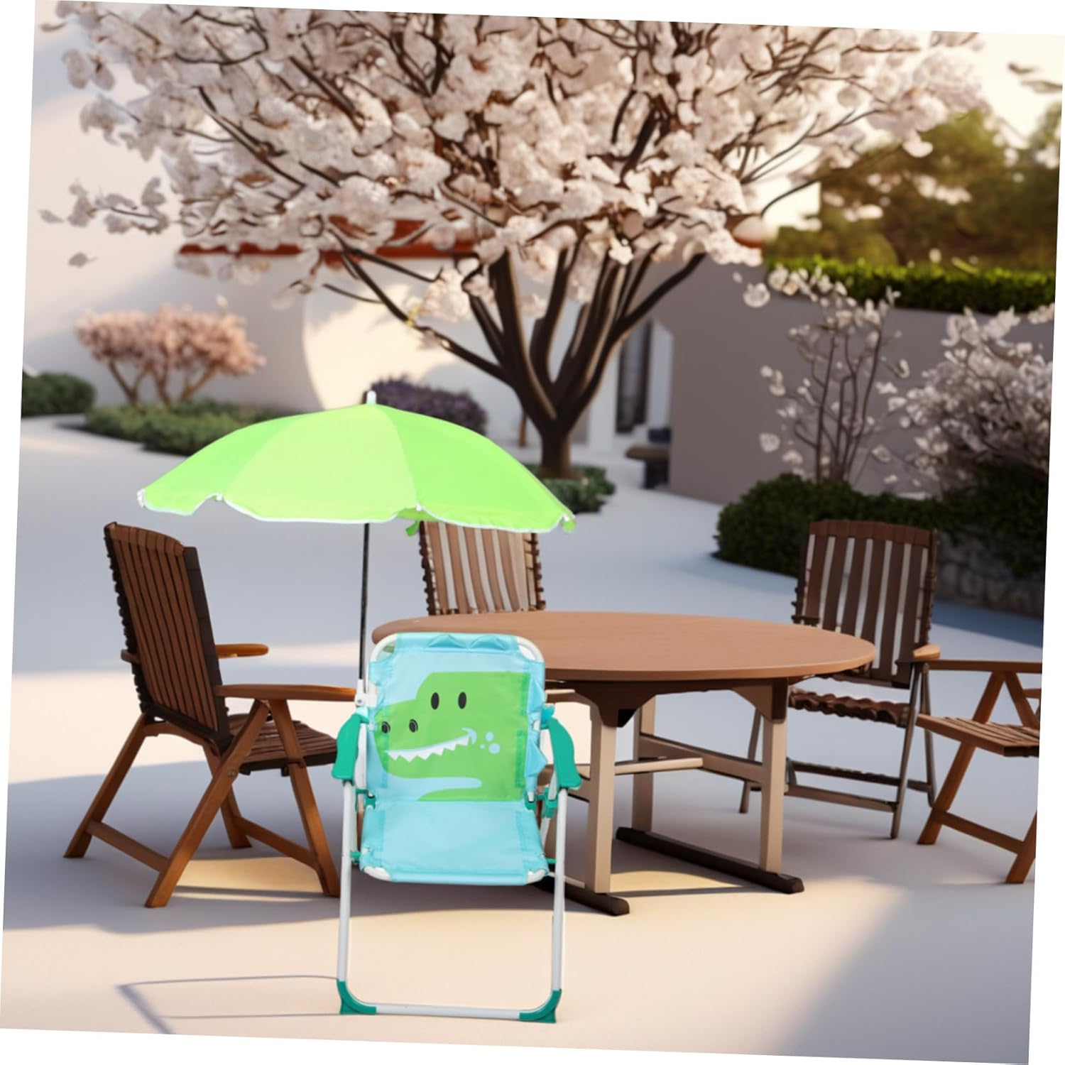 1 Set Folding Beach Chair with - đánh giá và giá Kids Outdoor Lounge Chair With Umbrella