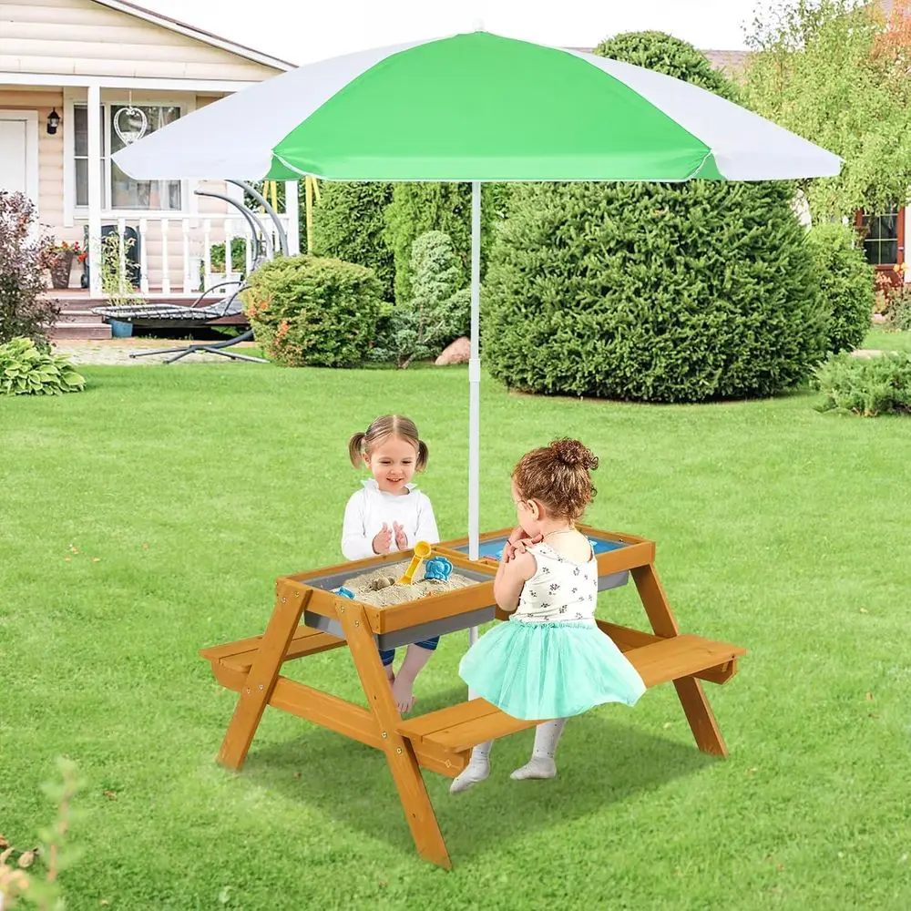 3-in-1 Height-Adjustable Umbre - đánh giá và giá Kids Outdoor Activity Table