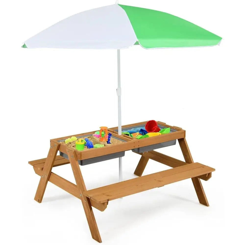 4-in-1 Wooden Sand & Water Pic - đánh giá và giá Kids Outdoor Garden Set