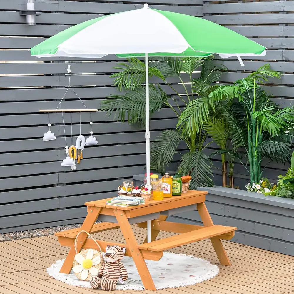 4-in-1 Wooden Sand & Water Pic - đánh giá và giá Kids Outdoor Garden Set