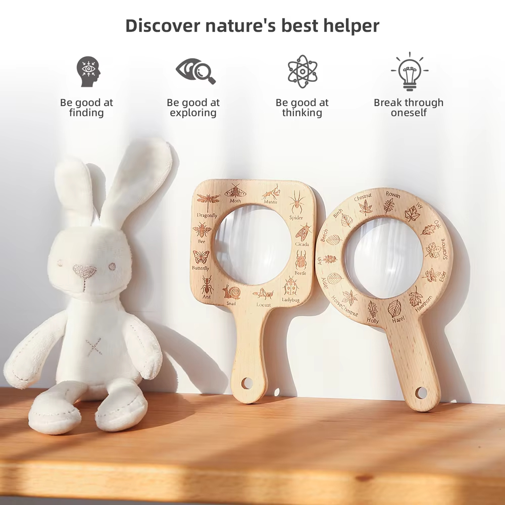 Wooden Magnifying Glass for Ki - đánh giá và giá Kids Outdoor Nature Toys