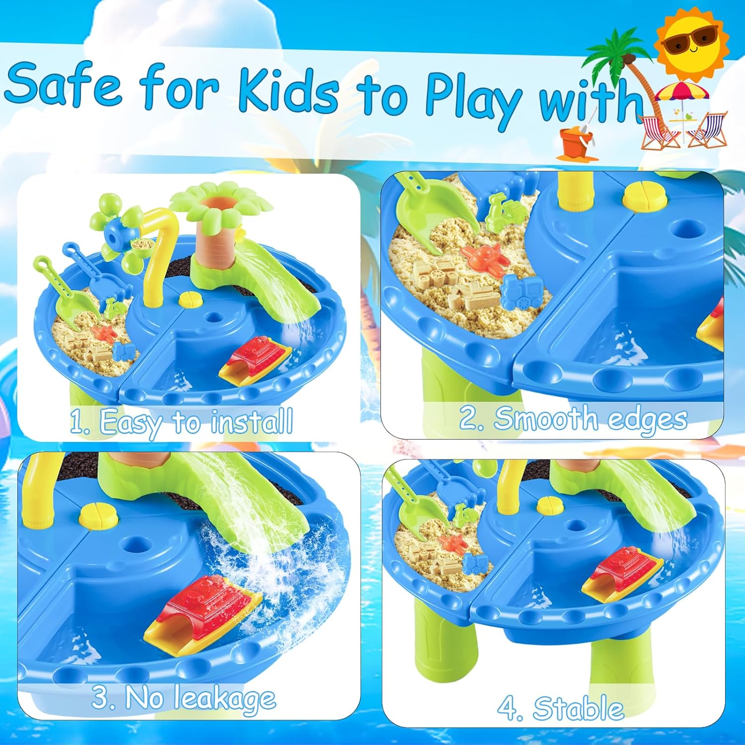 Water Table Sandbox for Kids O - đánh giá và giá Kids Outdoor Activity Table