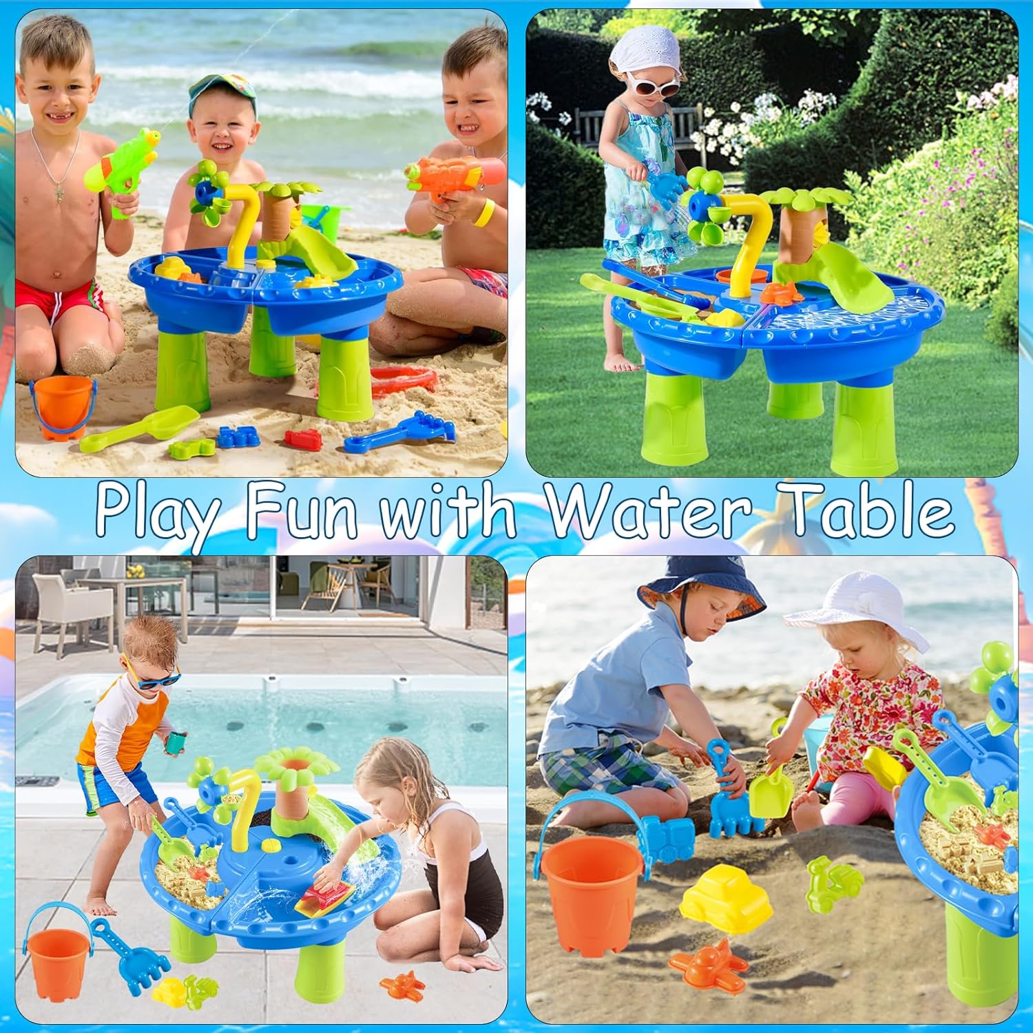 Water Table Sandbox for Kids O - đánh giá và giá Kids Outdoor Activity Table