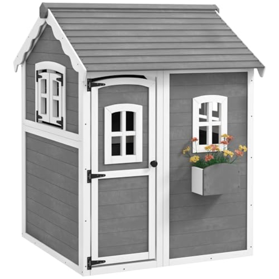 Outdoor wooden playhouse for k - đánh giá và giá Kids Outdoor Flooring