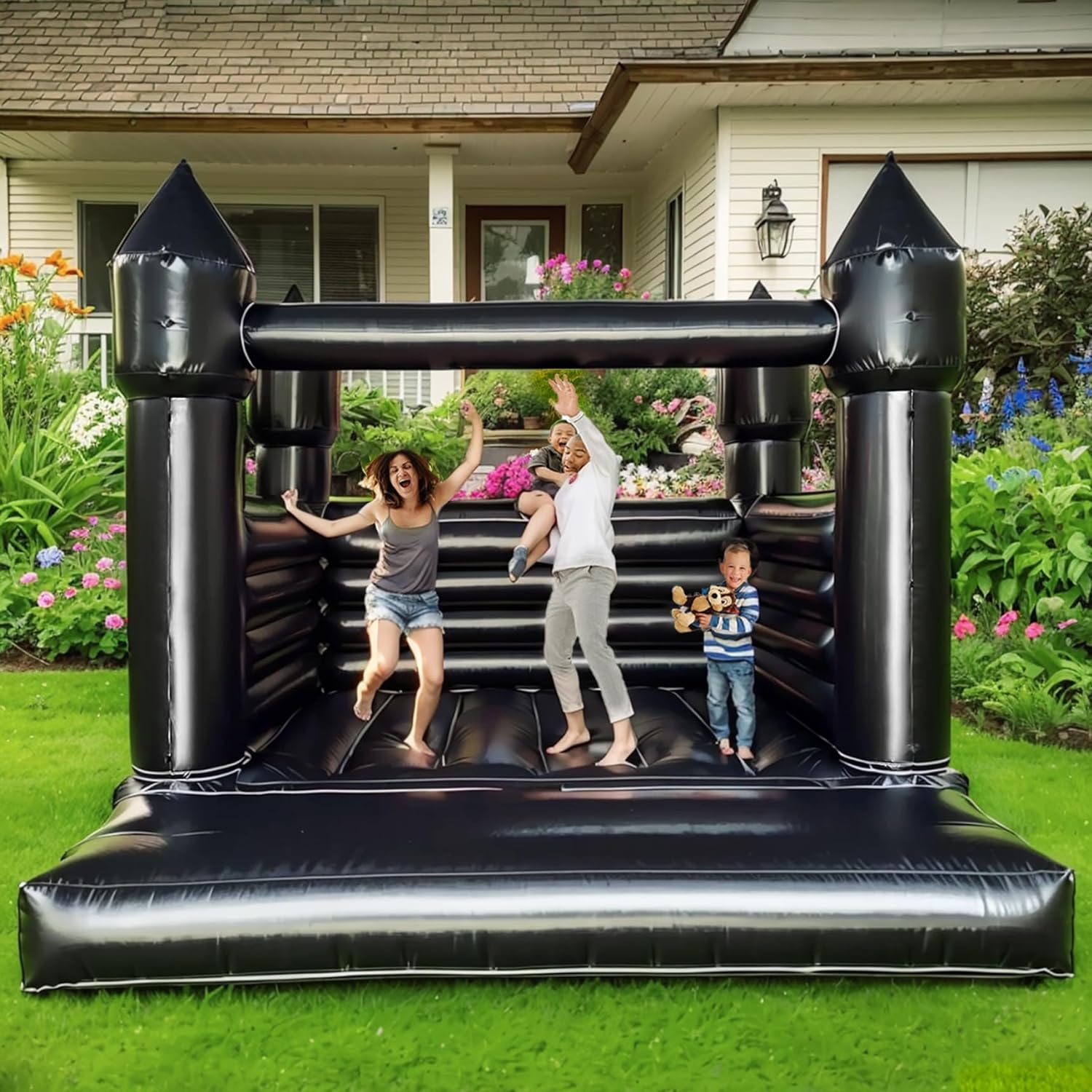 Black Commercial Inflatable Bo - đánh giá và giá Kids Outdoor Jumping Castle