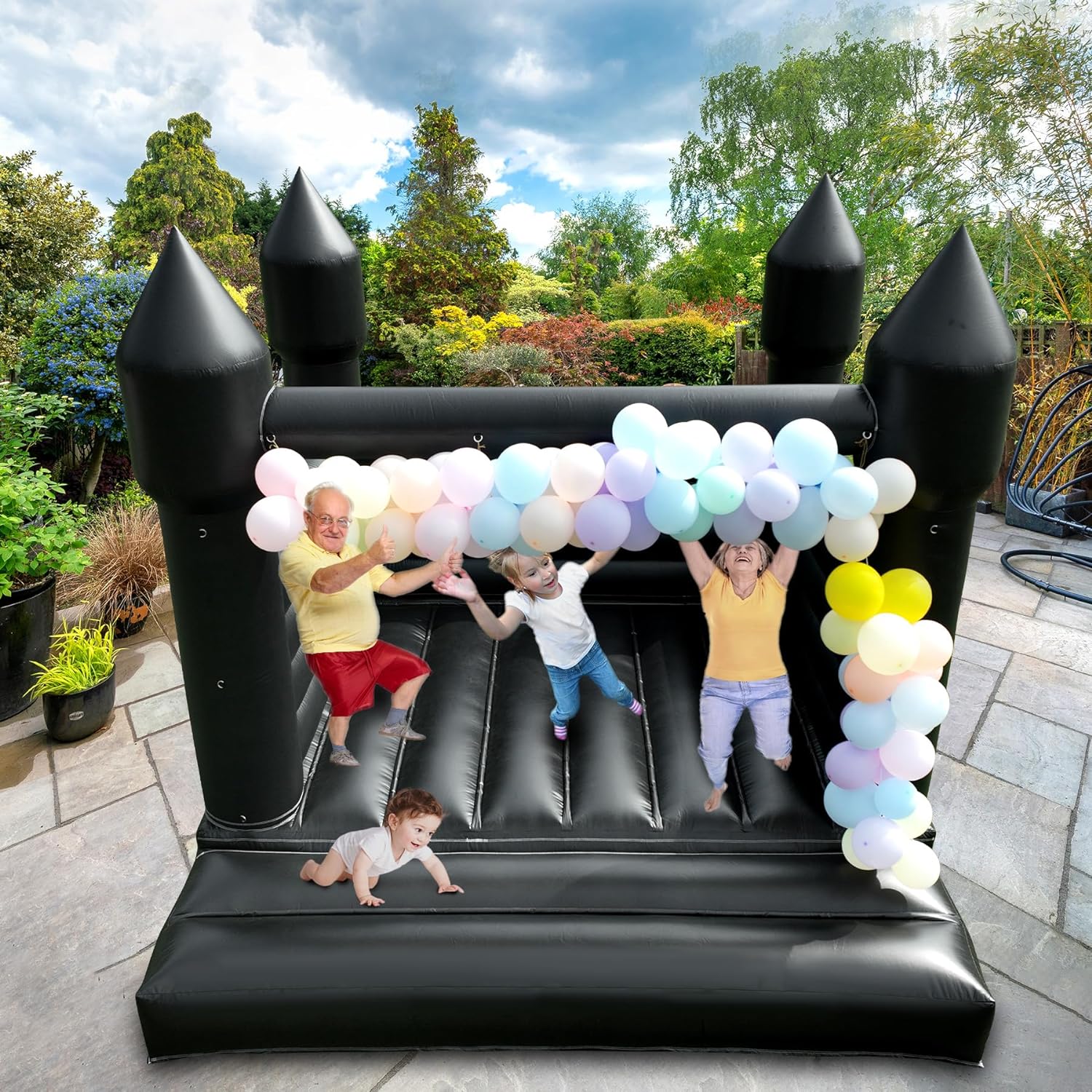 Black Commercial Inflatable Bo - đánh giá và giá Kids Outdoor Jumping Castle