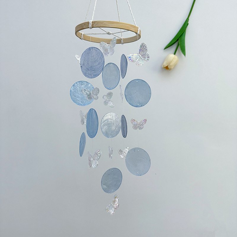 Butterfly Seashell Wind Chimes - đánh giá và giá Kids Outdoor Fairy Garden
