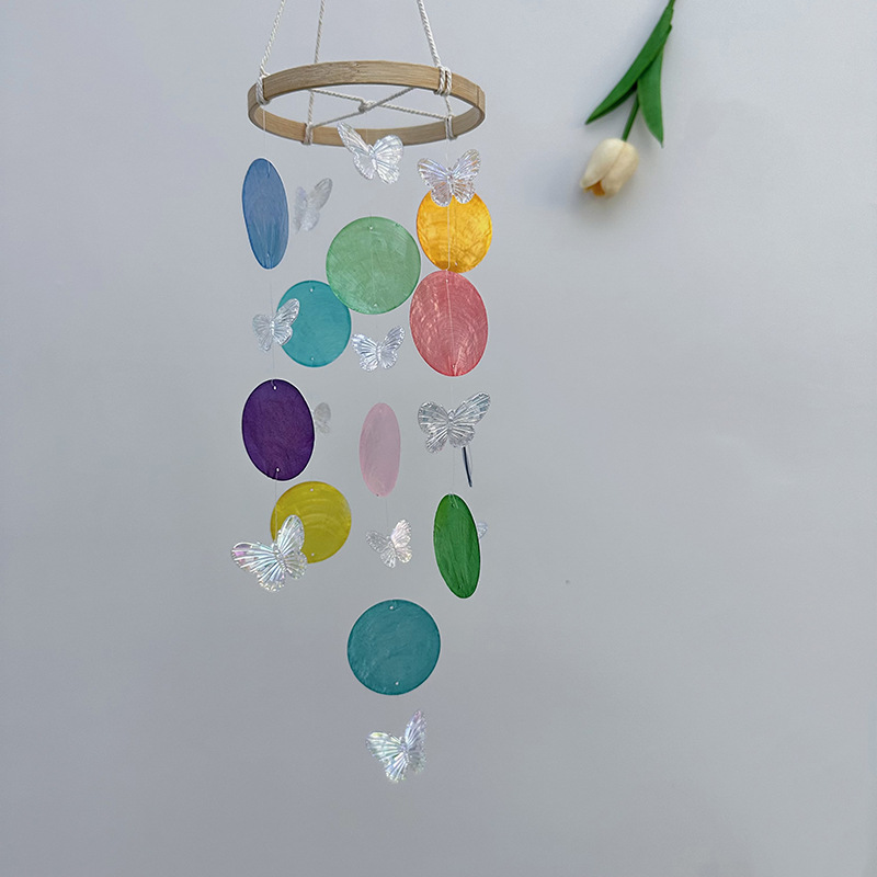 Butterfly Seashell Wind Chimes - đánh giá và giá Kids Outdoor Fairy Garden