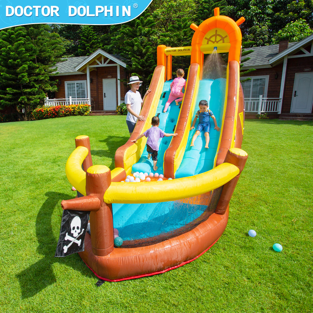 Doctor Dolphin Pirate Ship Out - đánh giá và giá Kids Outdoor Jumping Castle