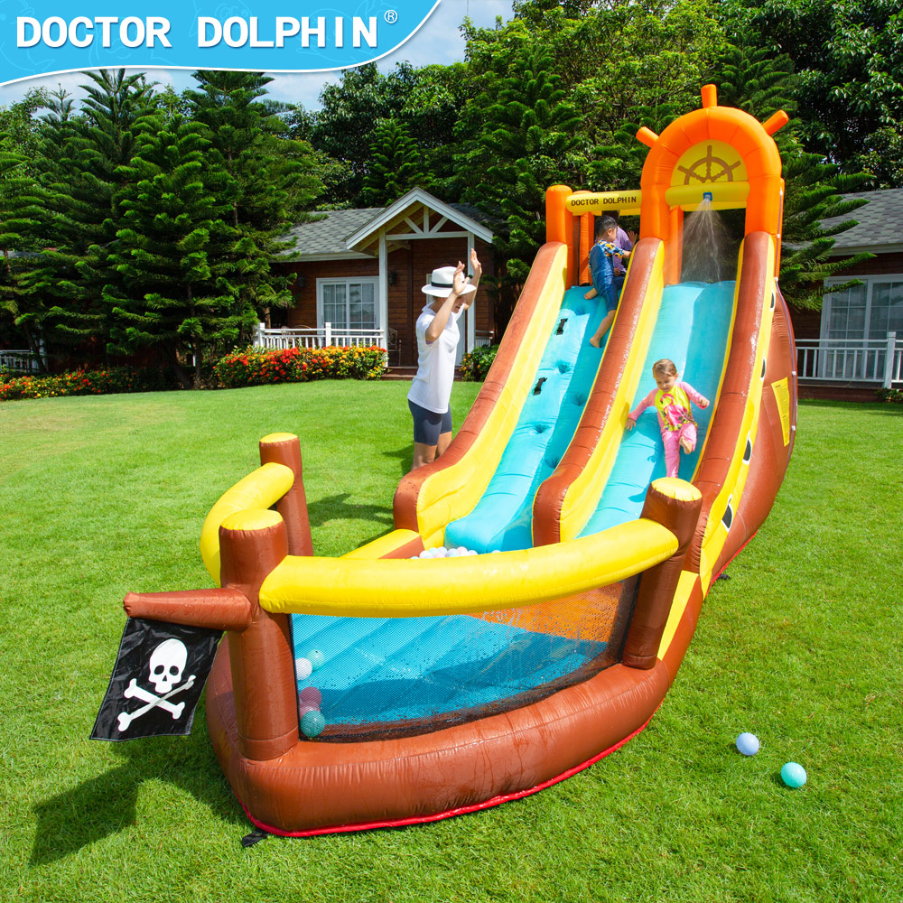 Doctor Dolphin Pirate Ship Out - đánh giá và giá Kids Outdoor Jumping Castle