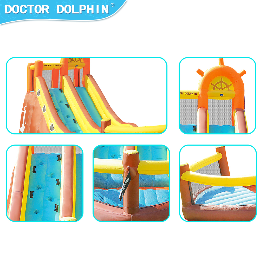 Doctor Dolphin Pirate Ship Out - đánh giá và giá Kids Outdoor Jumping Castle