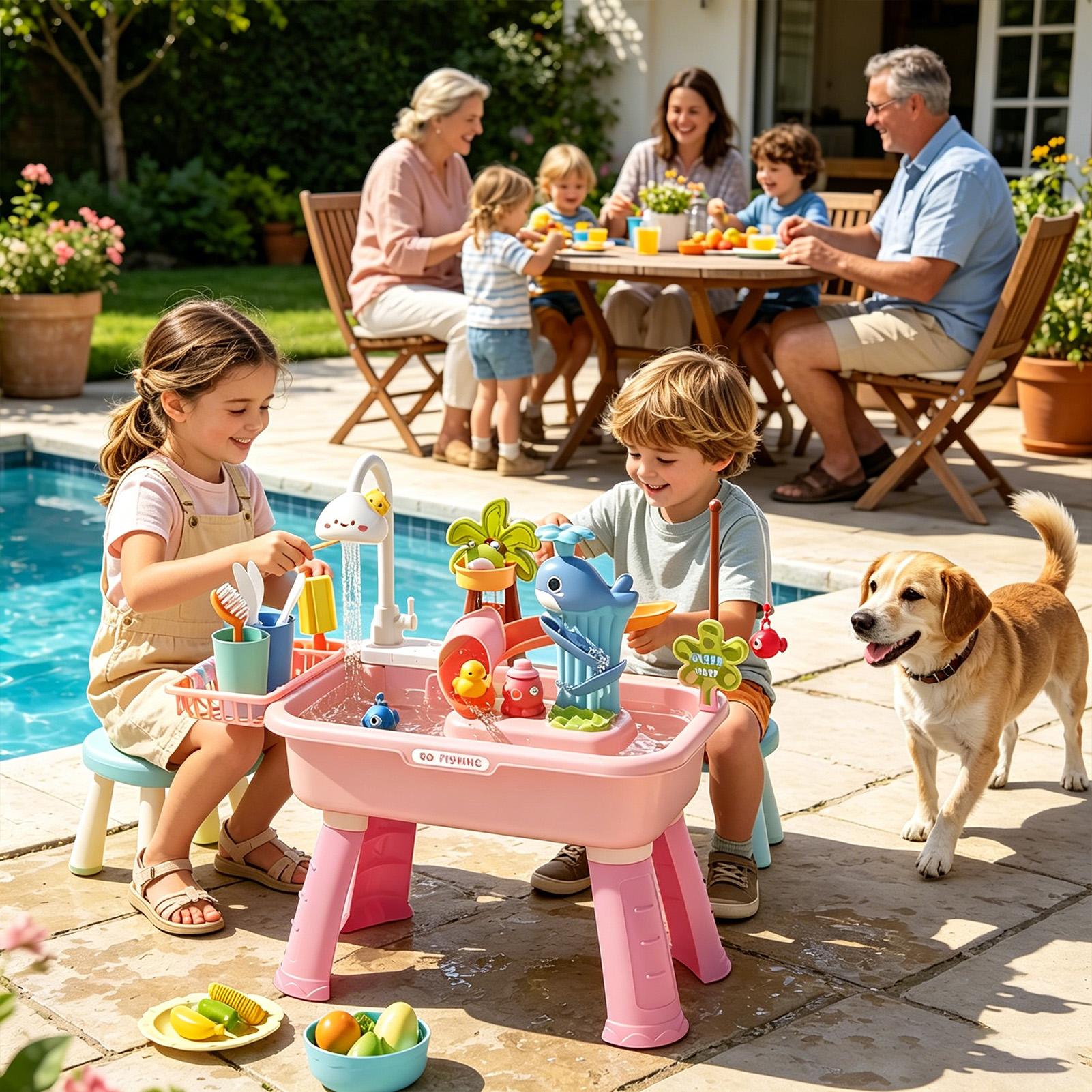 Kids Water Table with Pump, Se - đánh giá và giá Kids Outdoor Activity Table