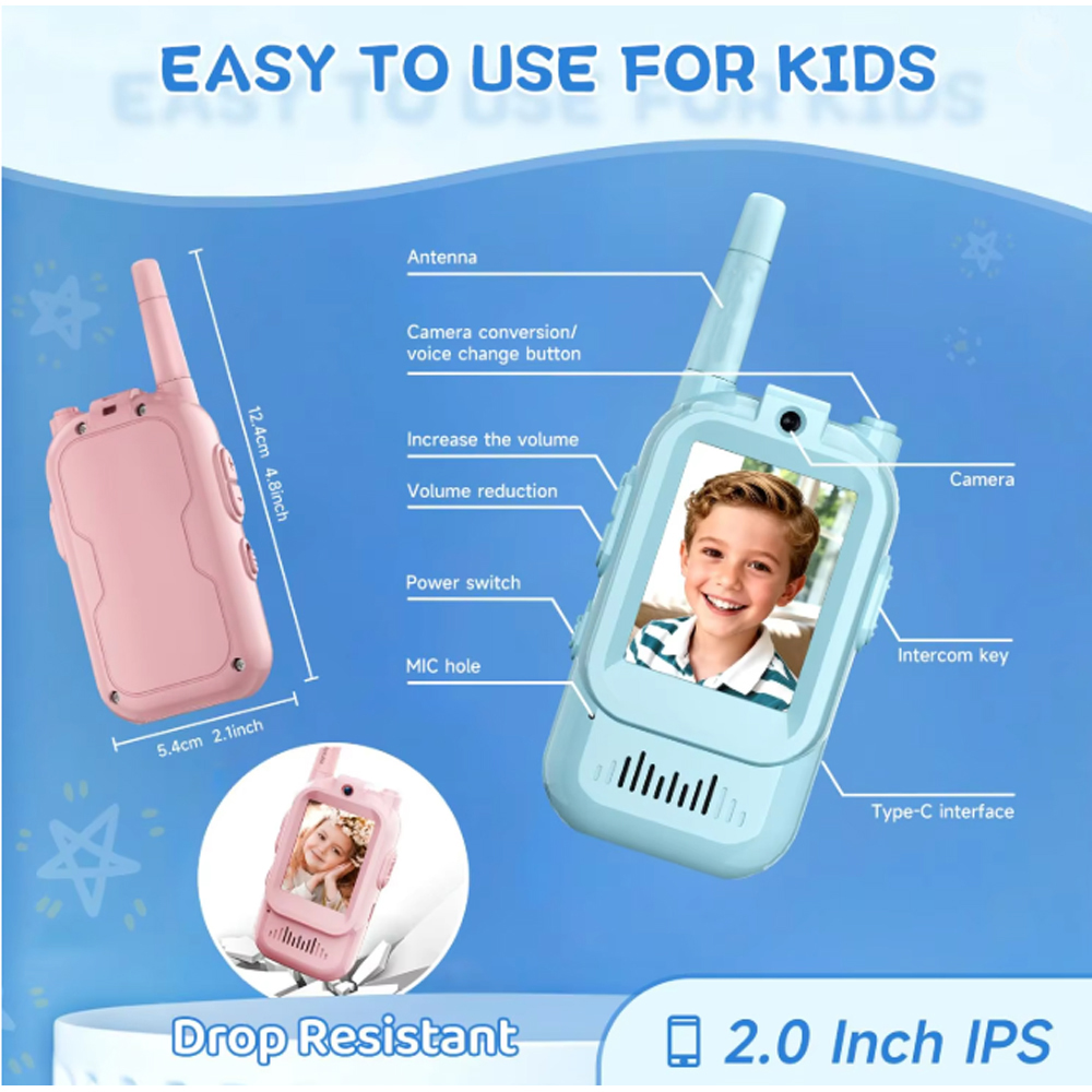 2PCS Video Walkie Talkies Mini - đánh giá và giá Kids Outdoor Videos