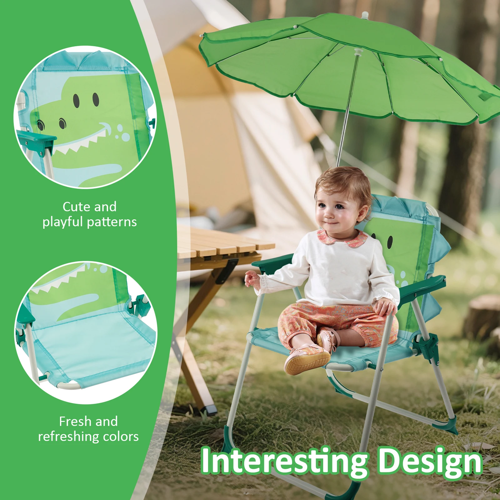 Kids Folding Beach Chair With  - đánh giá và giá Kids Outdoor Lounge Chair With Umbrella