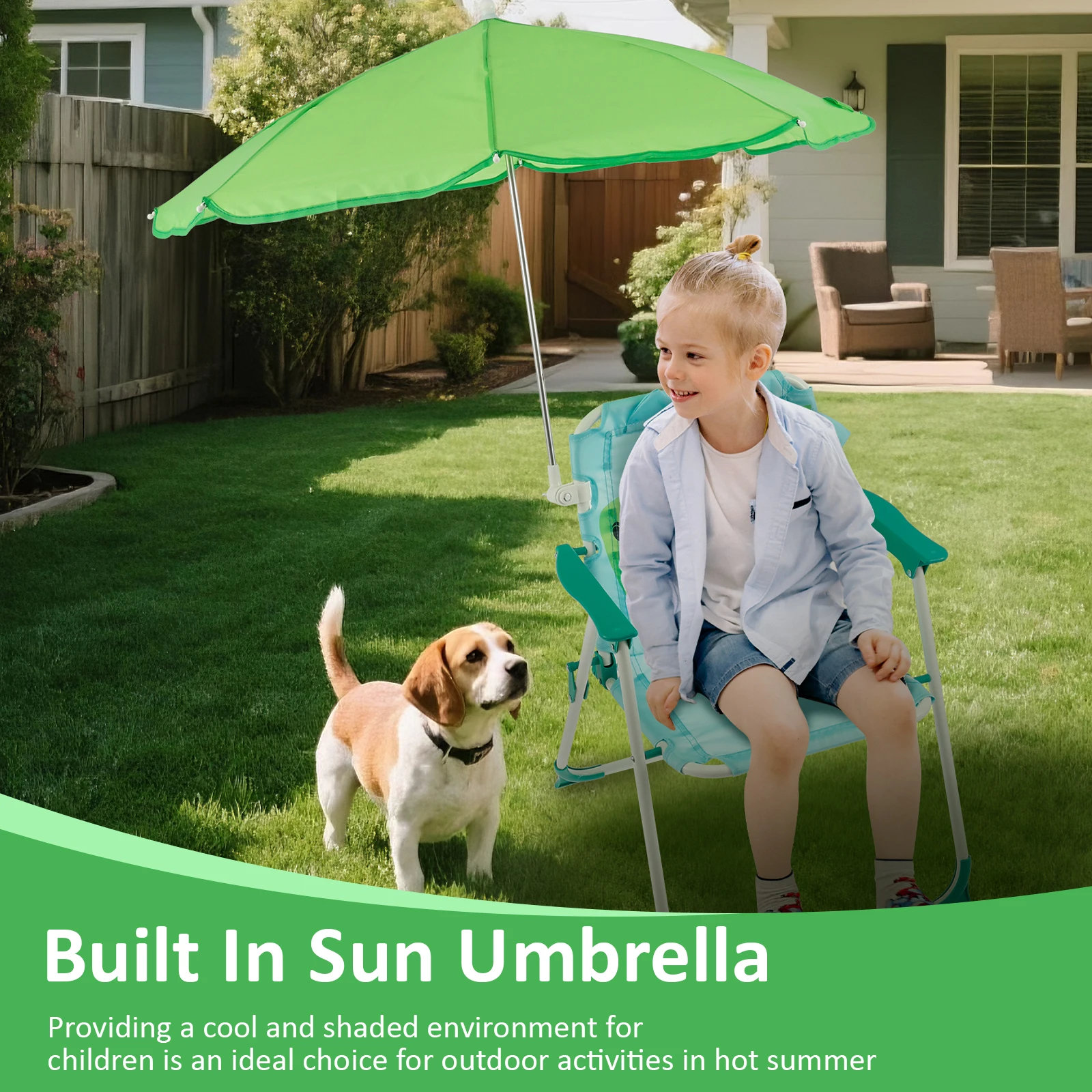 Kids Folding Beach Chair With  - đánh giá và giá Kids Outdoor Lounge Chair With Umbrella