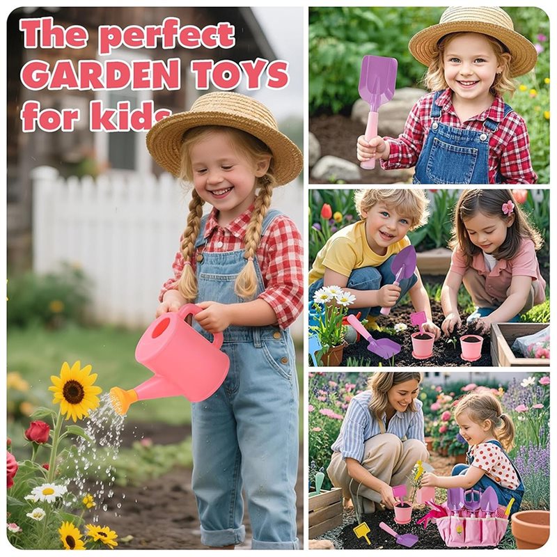 Superior-Kids Pink Gardening T - đánh giá và giá Kids Outdoor Garden Set