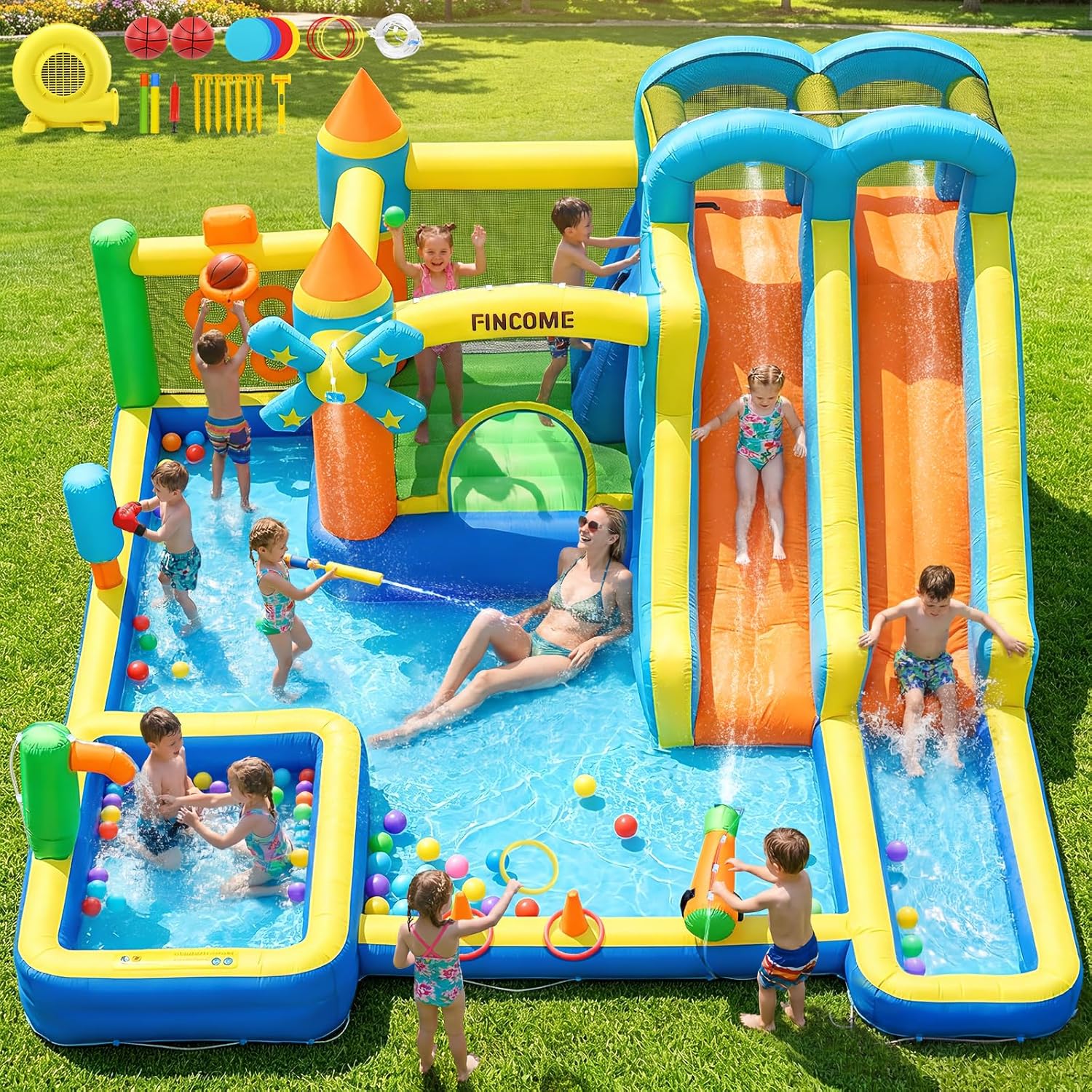10-in-1 Inflatable Bouncy Cast - đánh giá và giá Kids Outdoor Climbing