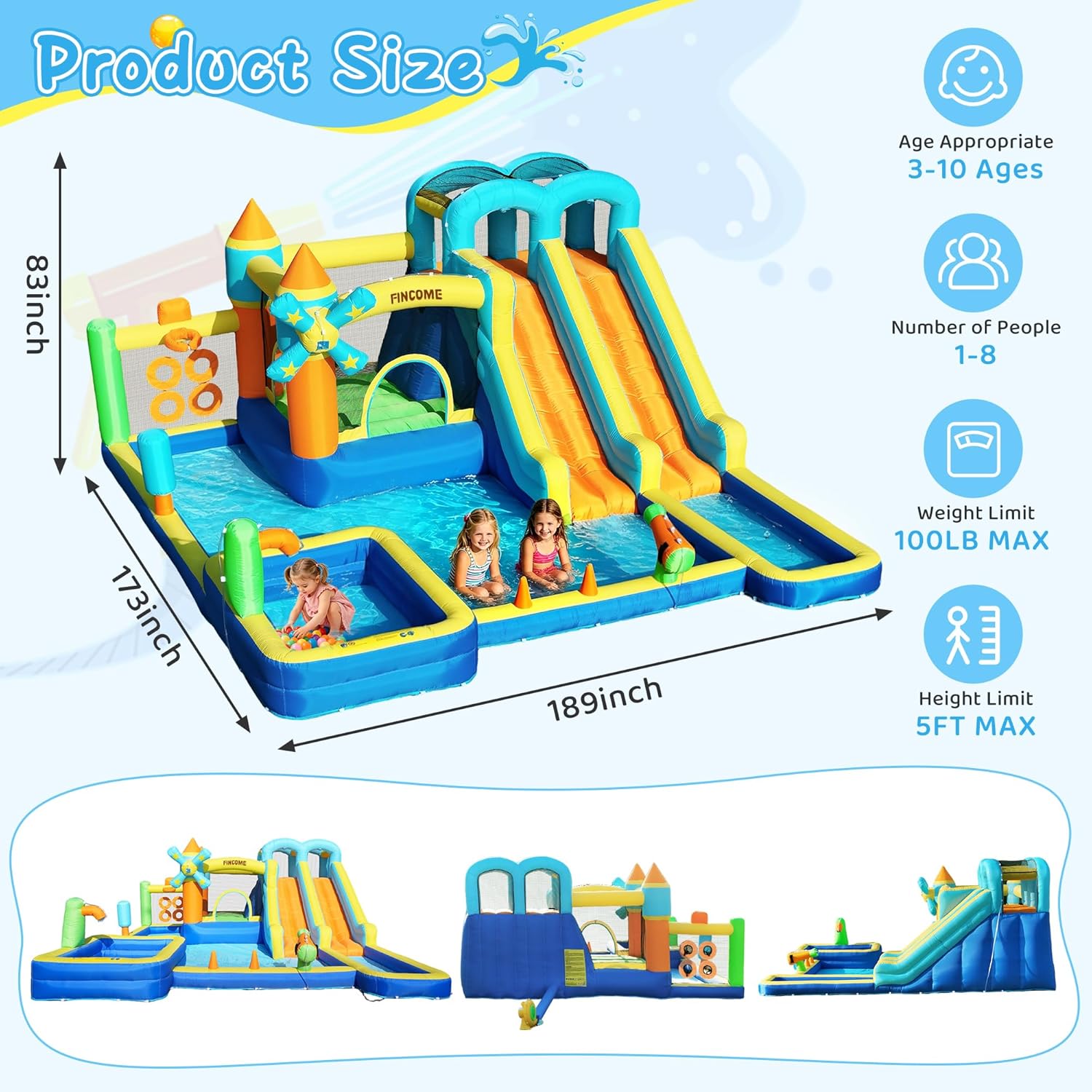 10-in-1 Inflatable Bouncy Cast - đánh giá và giá Kids Outdoor Climbing