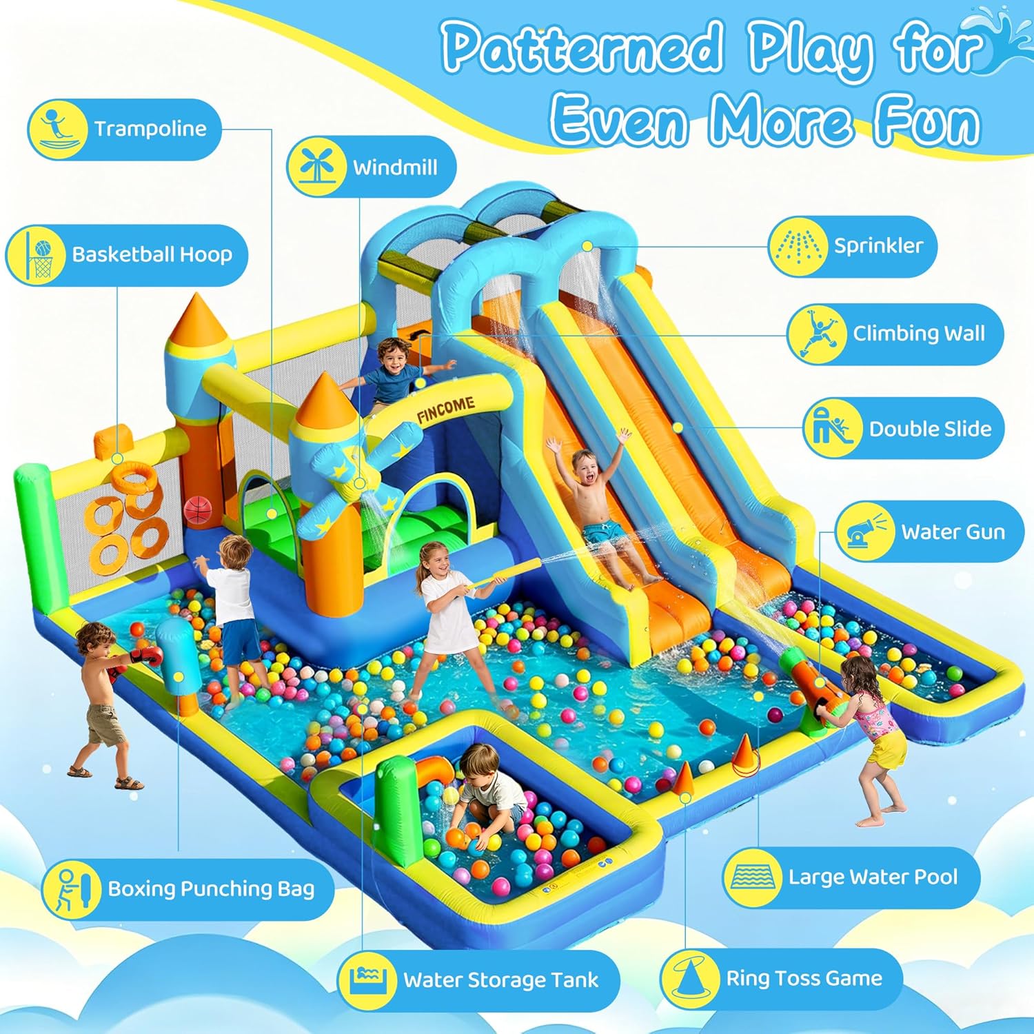 10-in-1 Inflatable Bouncy Cast - đánh giá và giá Kids Outdoor Climbing