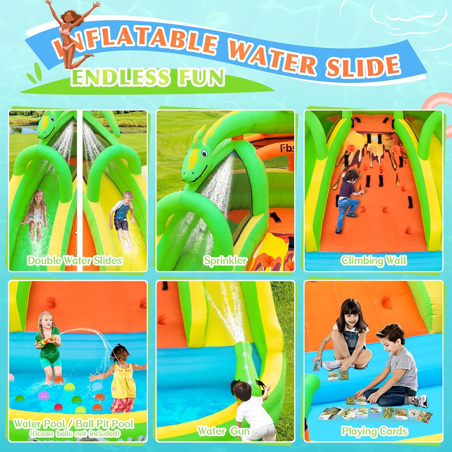 Kids Inflatable Bounce House w - đánh giá và giá Kids Outdoor Climbing