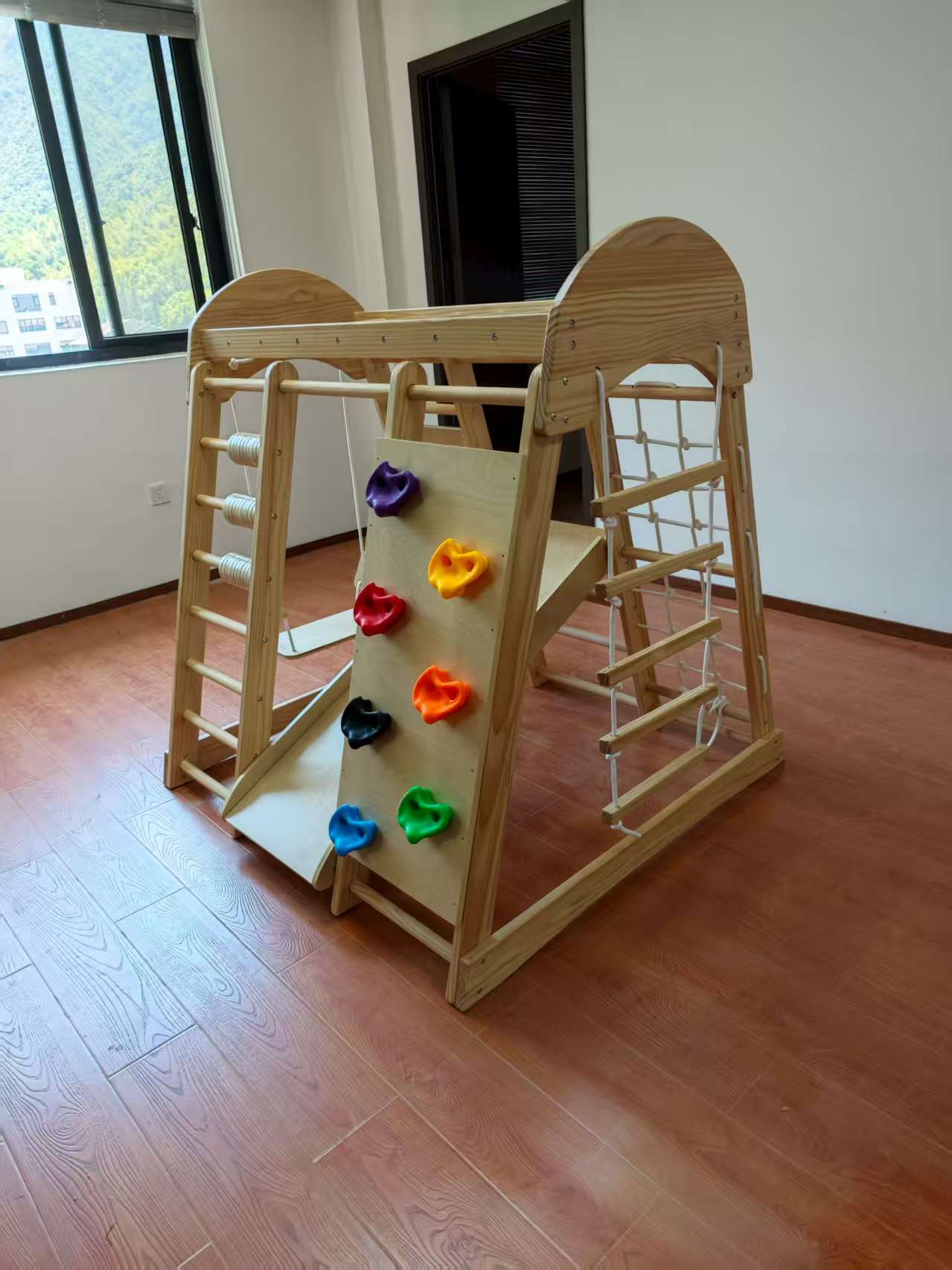 Wooden Kids Climbing Frame Lad - đánh giá và giá Kids Indoor Outdoor Games