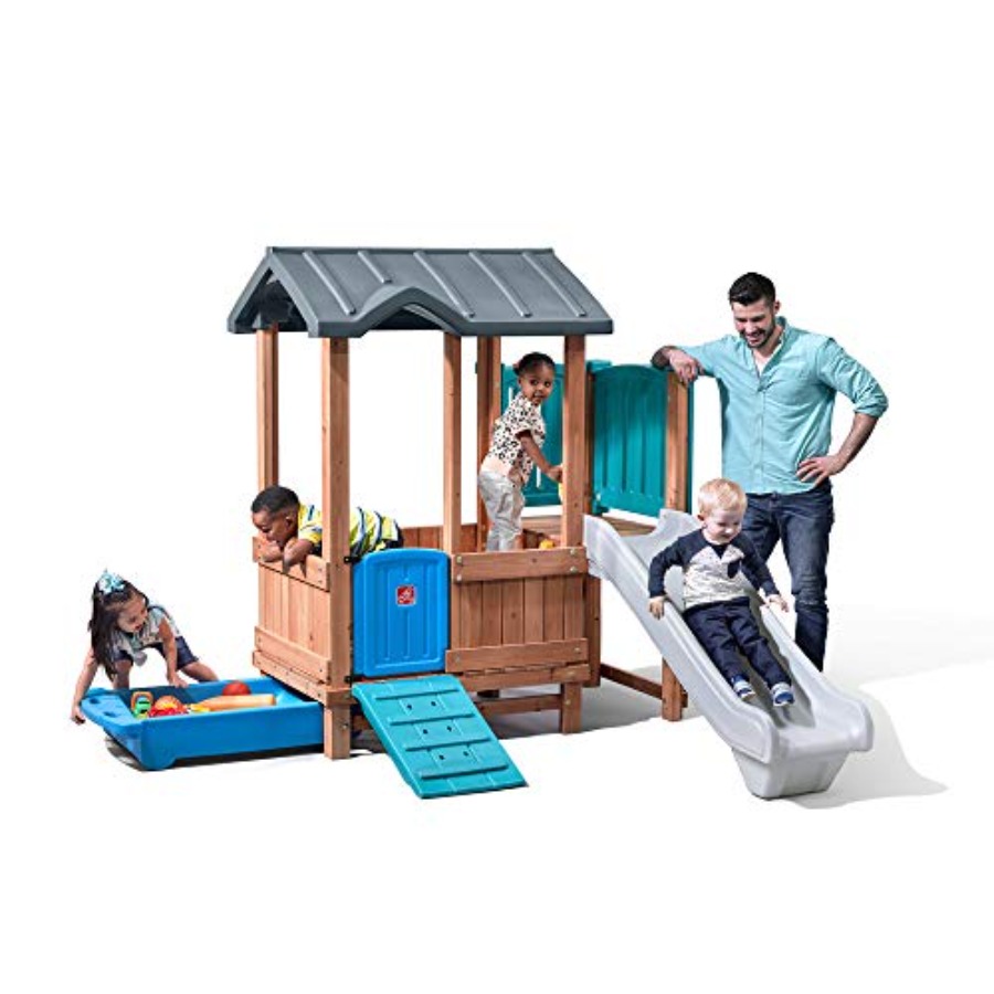 Woodland Adventure Playhouse & - đánh giá và giá Kids Outdoor Slide Set