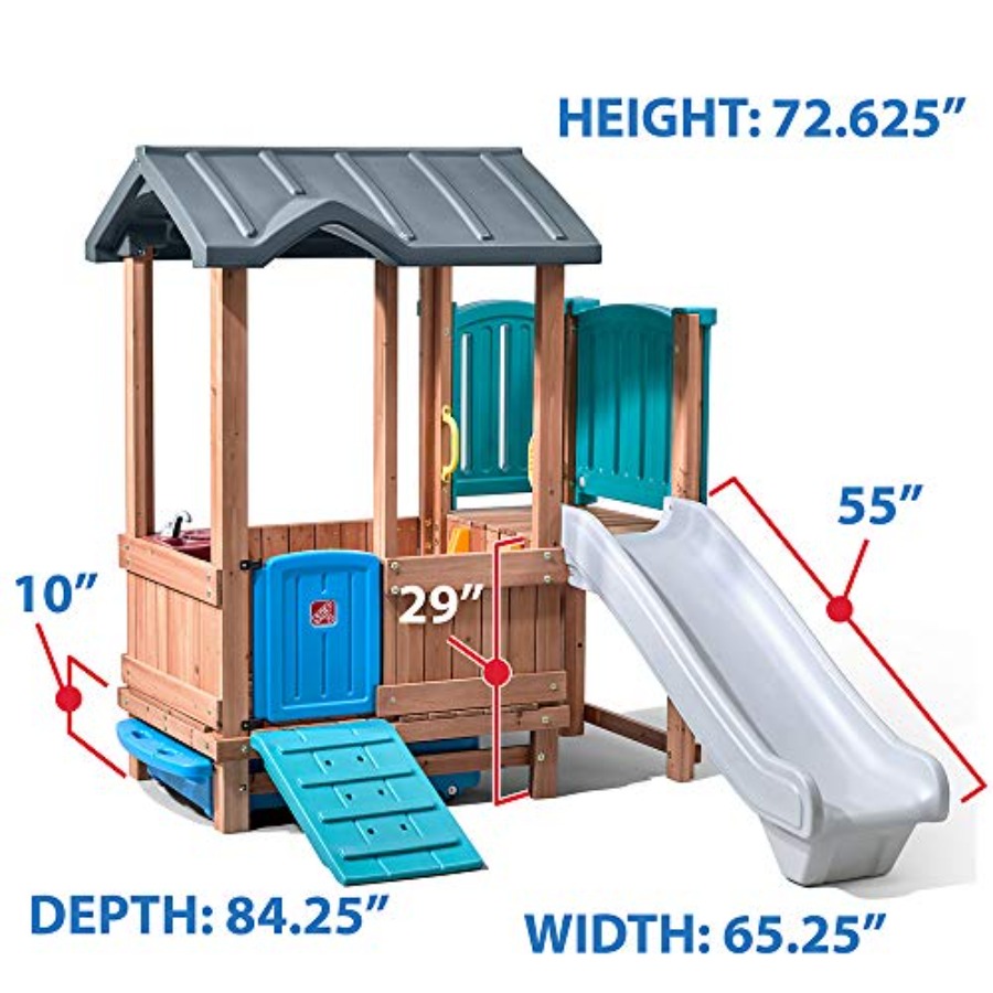 Woodland Adventure Playhouse & - đánh giá và giá Kids Outdoor Slide Set