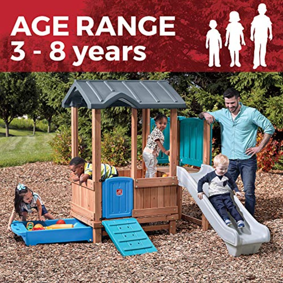 Woodland Adventure Playhouse & - đánh giá và giá Kids Outdoor Slide Set