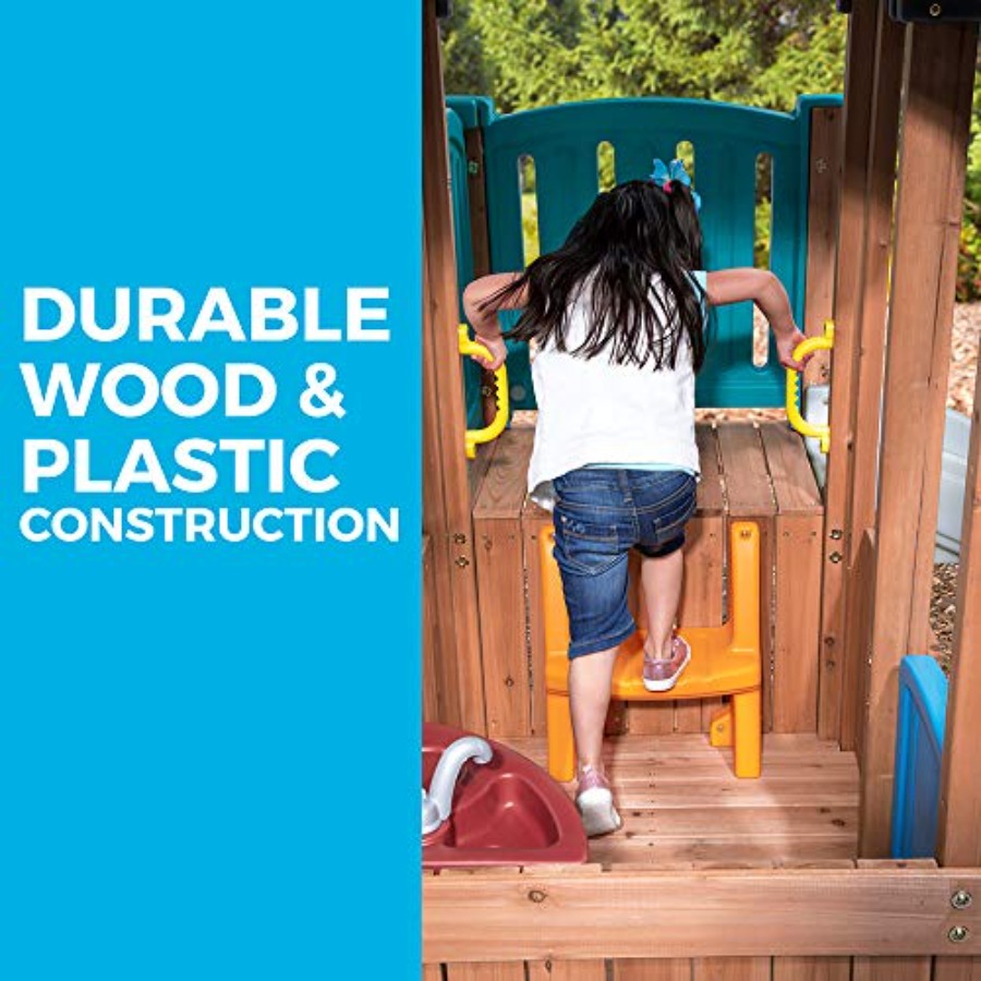 Woodland Adventure Playhouse & - đánh giá và giá Kids Outdoor Slide Set