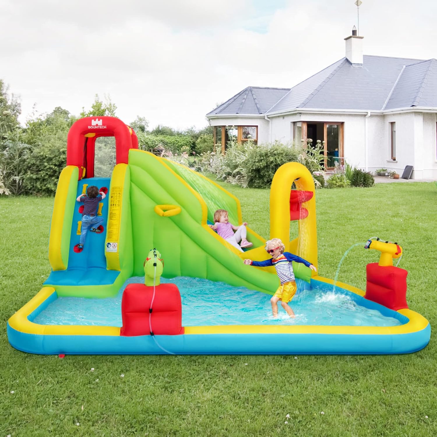 Mega Inflatable Water Park Bou - đánh giá và giá Kids Outdoor Climbing