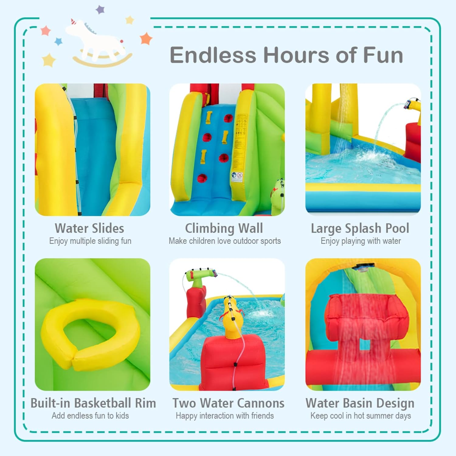 Mega Inflatable Water Park Bou - đánh giá và giá Kids Outdoor Climbing