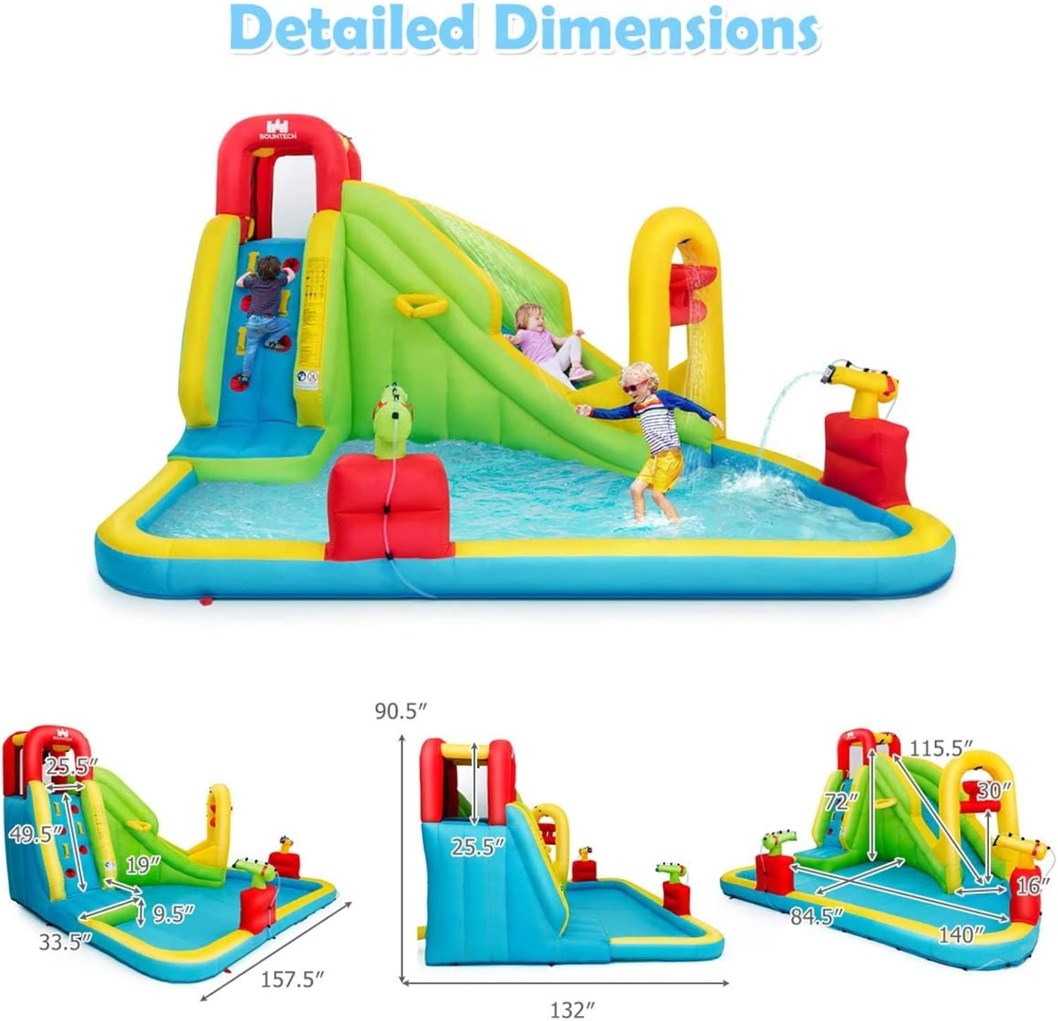 Mega Inflatable Water Park Bou - đánh giá và giá Kids Outdoor Climbing