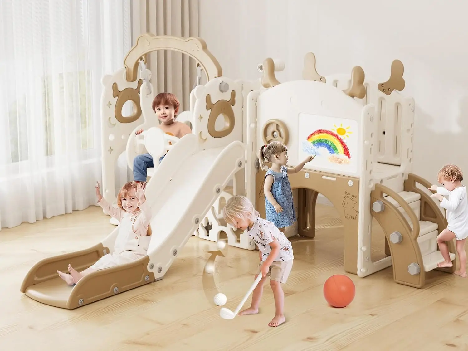 13-in-1 Toddler Slide and Swin - đánh giá và giá Kids Outdoor Slide Set
