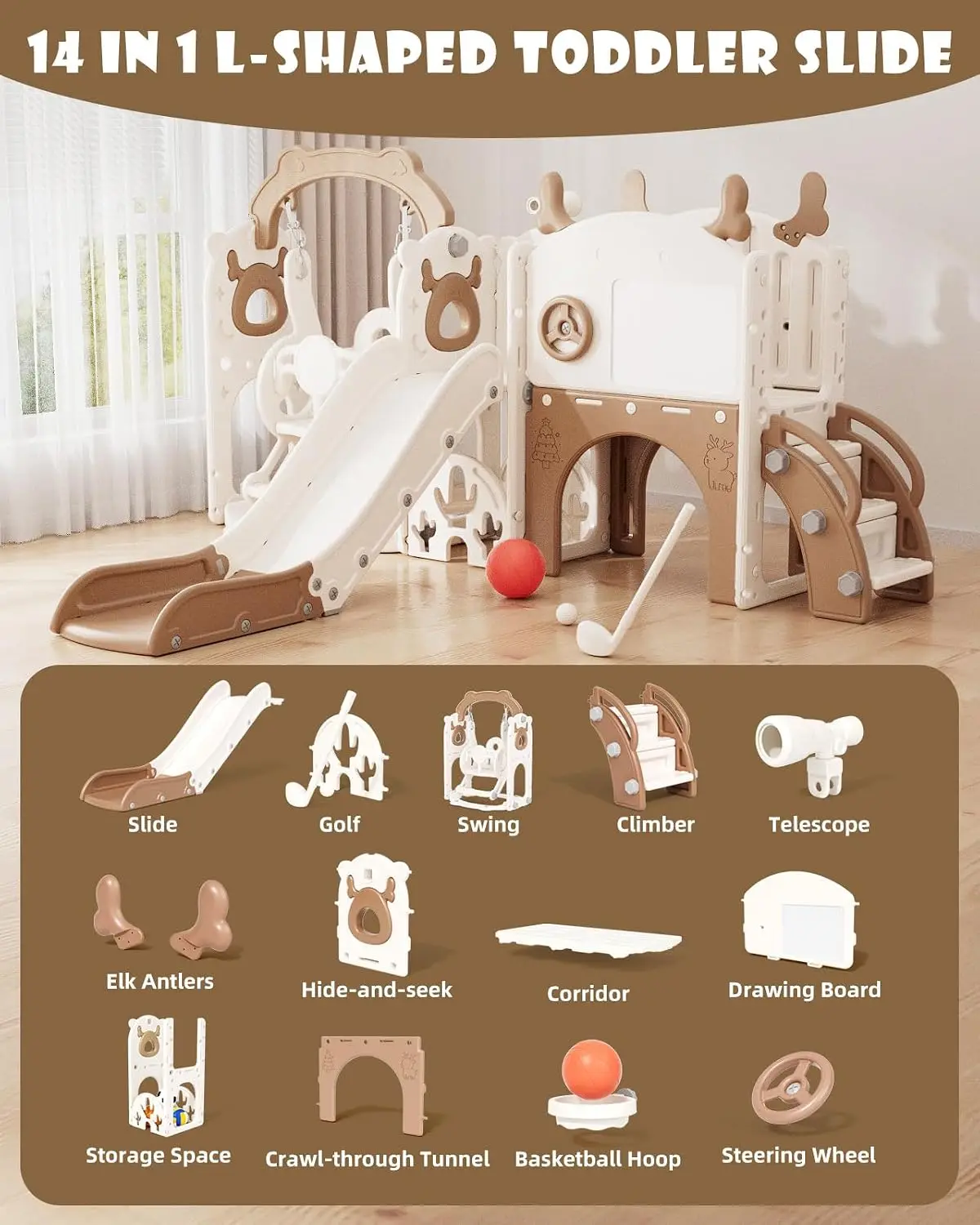 13-in-1 Toddler Slide and Swin - đánh giá và giá Kids Outdoor Slide Set